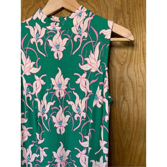 ME+EM Sleeveless Floral Belted Maxi Dress Green Size 4 - Picture 5 of 13